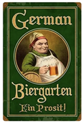 Biergarten Fin Prosit Metal Sign